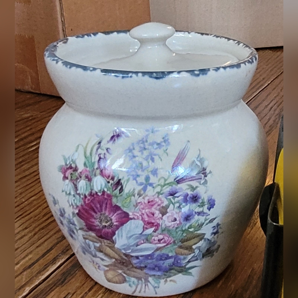 Home & Garden Party Stoneware Sugar Bowl, Floral Pattern